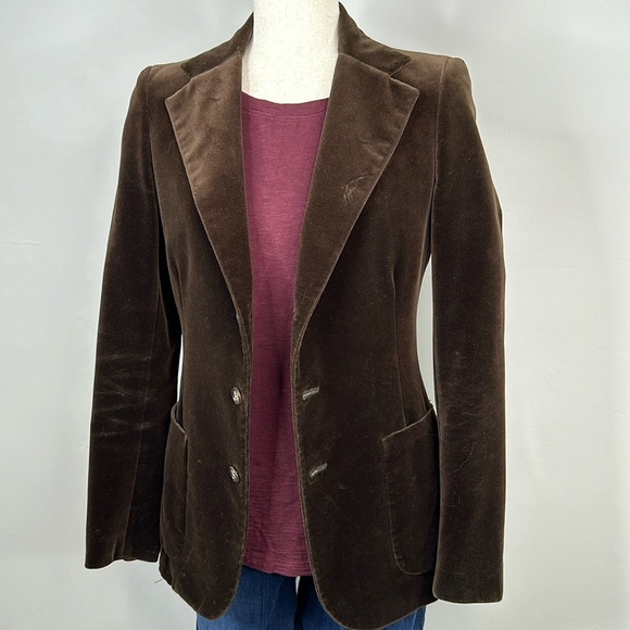 Vintage Ruth Meyers Inc. Oklahoma City Brown Velvet Blazer - Picture 5 of 7
